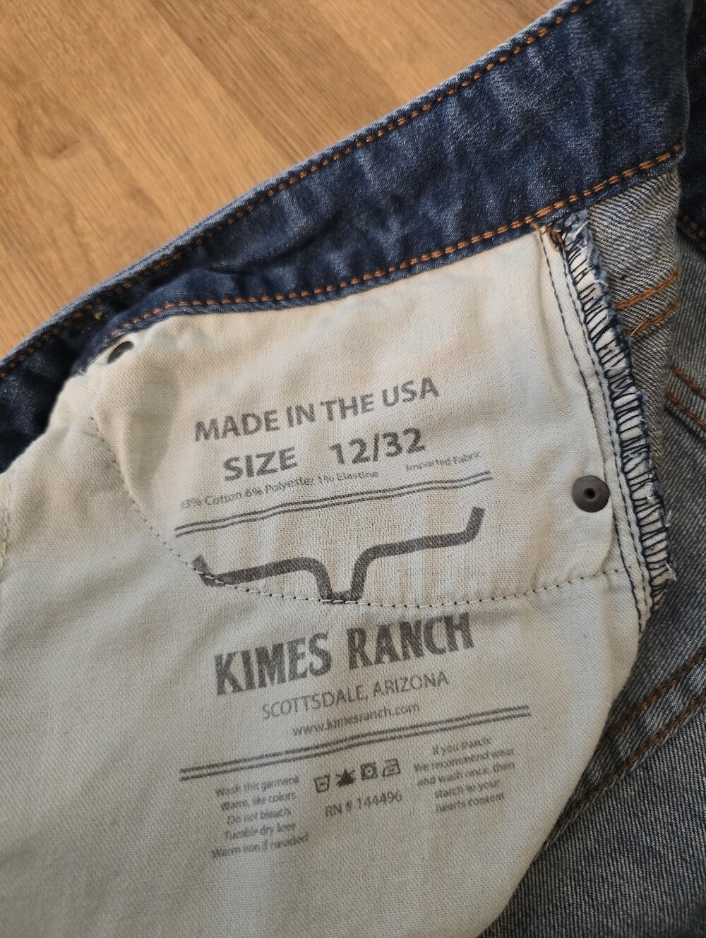 Kimes Ranch Lola Jeans Women's 12/32 Bootcut Flare Raw Fray Hem Made In USA - Picture 6 of 16
